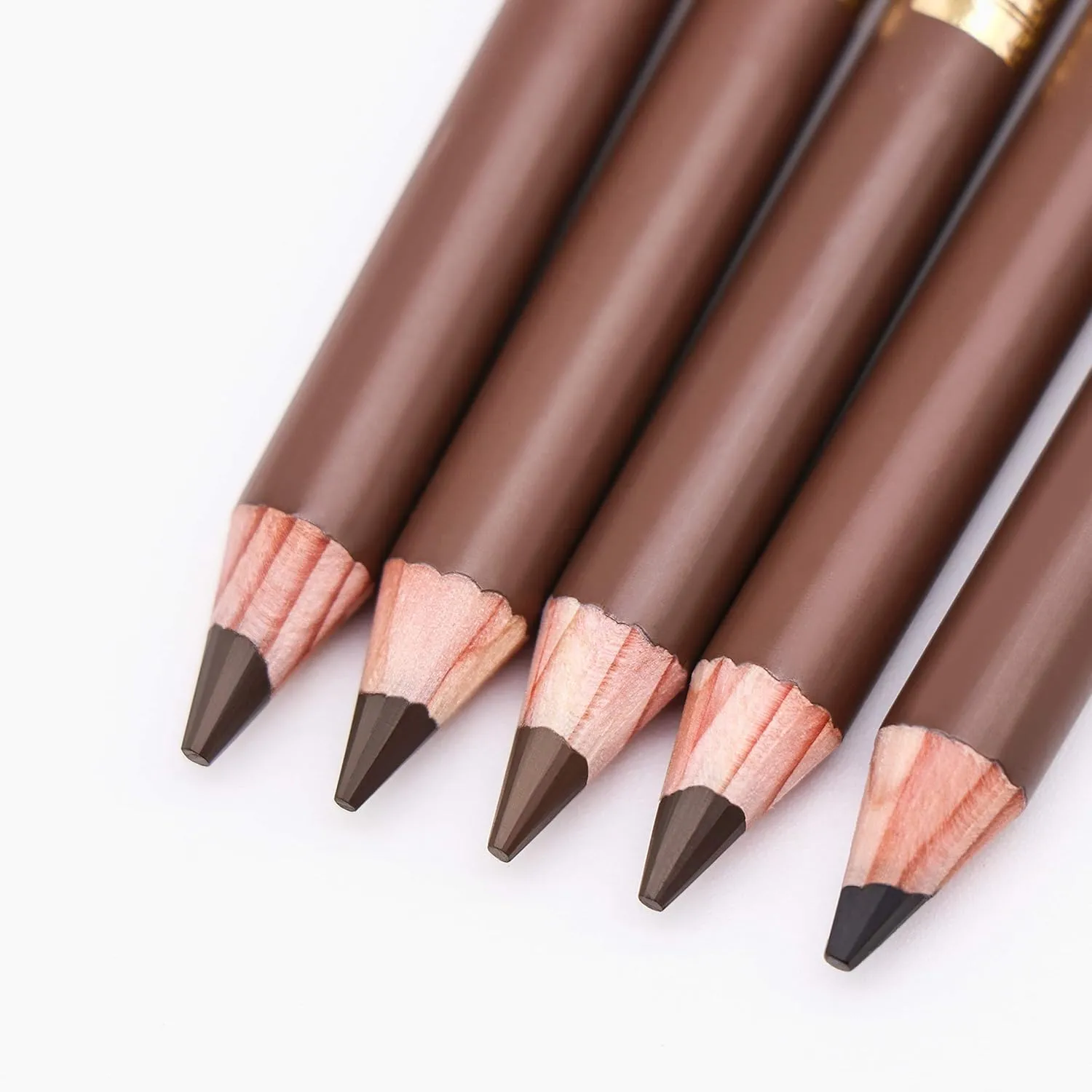 Eyebrow Pencil Longlasting Waterproof Durable Automaric Liner Eyebrow 5 Colors to Choose (5pcs, 1# Black)