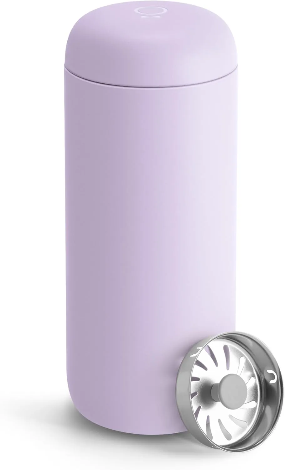 Fellow 16 oz Carter Move Travel Mug - Vacuum-Insulated Stainless Steel Travel Coffee Mug - Coffee Tumbler with Ceramic Interior and Splash Guard - Lavender Purple