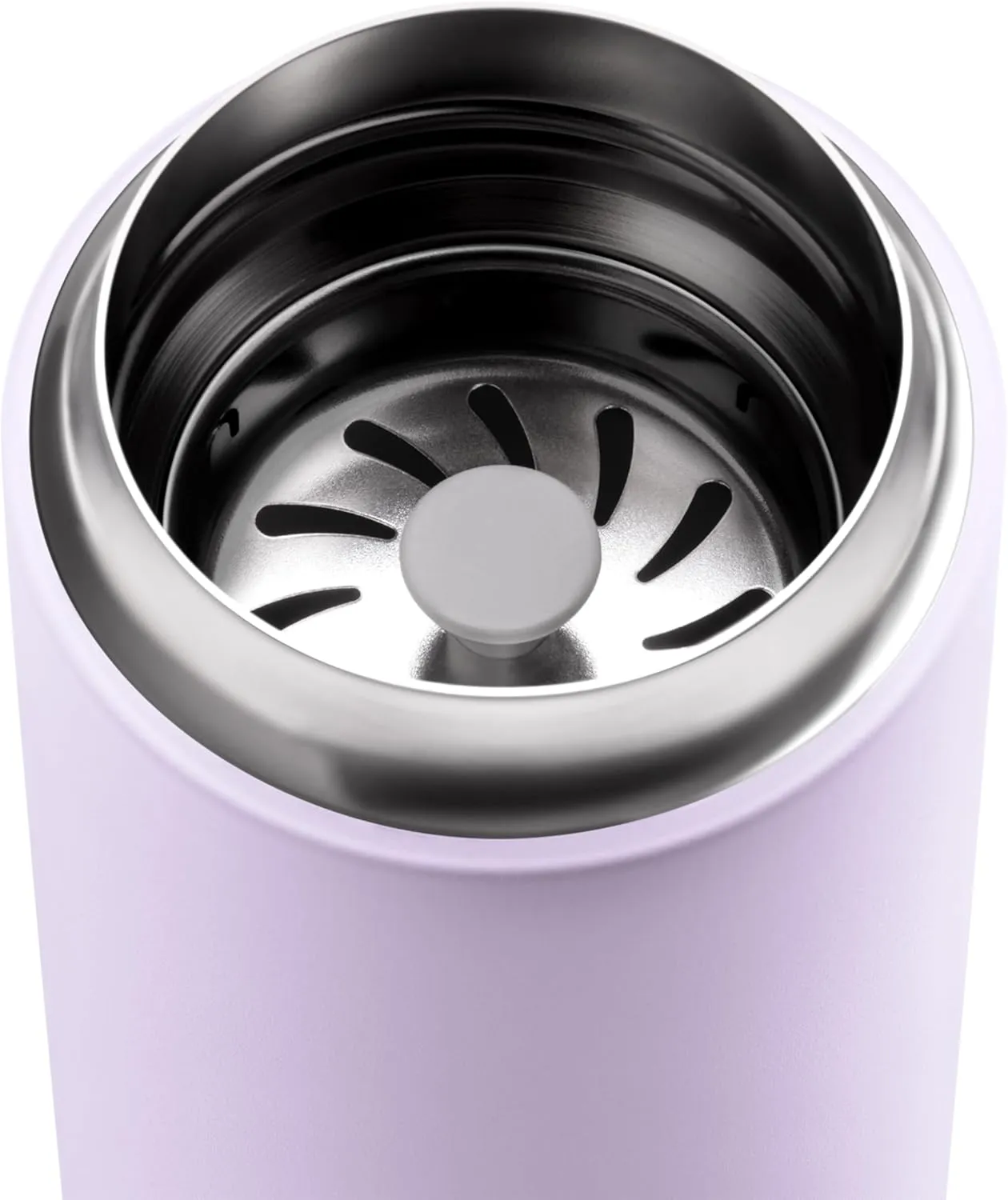 Fellow 16 oz Carter Move Travel Mug - Vacuum-Insulated Stainless Steel Travel Coffee Mug - Coffee Tumbler with Ceramic Interior and Splash Guard - Lavender Purple