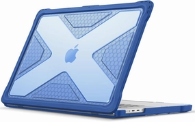 Fintie Case for MacBook Pro 16 Inch A3403 A3186 A2991 A2780 A2485 (2024 2023 2022 2021) - Heavy Duty Rugged Hard Shell Cover with TPU Bumper for MacBook Pro 16" M4/M3/M2/M1 Pro/Max Chip, Blue