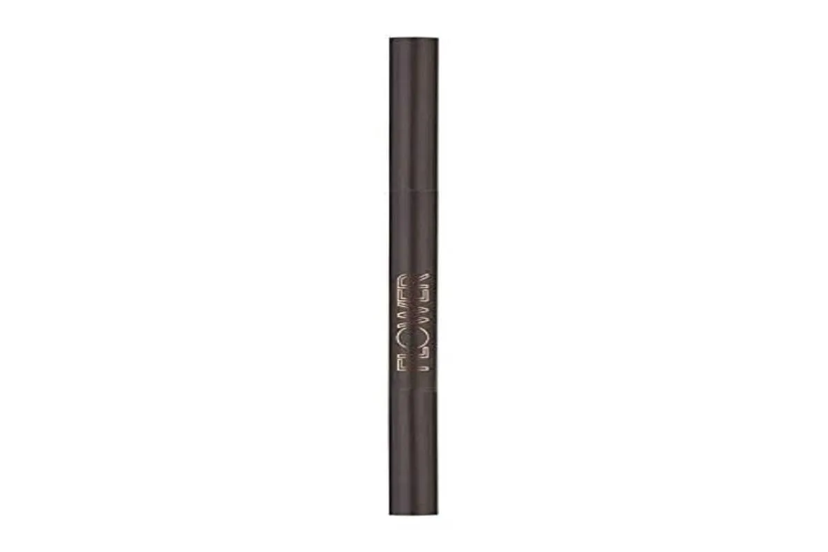 FLOWER BEAUTY Draw in the Line Eyebrow Pencil - Long-Lasting   Smudge-Resistant - Self-Sharpening   Built-In Spoolie - Dark Brunette