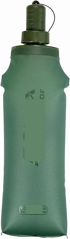 Folding Portable Bucket 250/500ml TPU Portable Sport Folding Flask Outdoor Running Climbing Camping Collapsible Bag (Color : 500ML Green), HUIM SHSE3 STORE-1