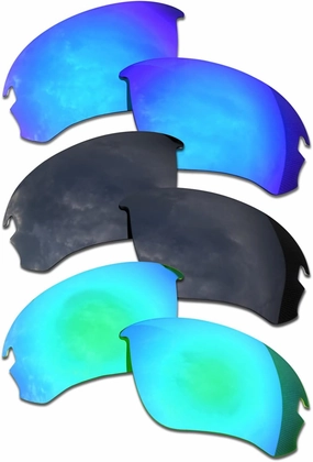 For Oakley SI Speed Jacket Sunglasses Blue/Black/Green Polarized Replacement Lenses