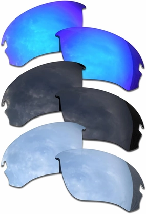 For Oakley SI Speed Jacket Sunglasses Blue/Black/Silver Polarized Replacement Lenses