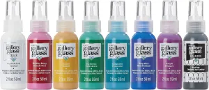 Gallery Glass Jewel Tones PROMOGGJL22 Stained Kit, 8 Piece Glass Paint Set for DIY Arts and Crafts, Perfect for Beginners and Artists