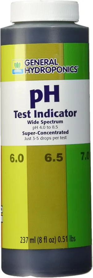 General Hydroponics GH1516 Indicator Fertilizer, 8-Ounce, Purple ph-test-strips, natural