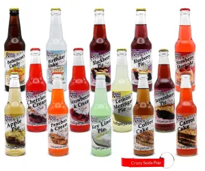 Generic Melba's Fixins Soda | 12 Pack of Unique Pie Flavored Soda Pop with Real Cane Sugar | 12 oz Glass Bottles in a Mixed 12 Pack Sampler with Crazy Soda Pop Bottle Opener