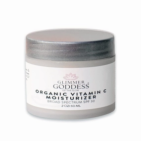 GLIMMER GODDESS Organic Hydrating Face Cream with Vitamin C & Sea Buckthorn – Lightweight Daily Moisturizer, 2 oz
