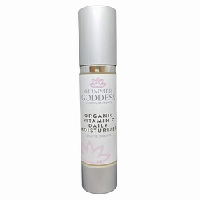 GLIMMER GODDESS Organic Hydrating Face Cream with Vitamin C & Sea Buckthorn – Lightweight Moisturizer, 2 oz