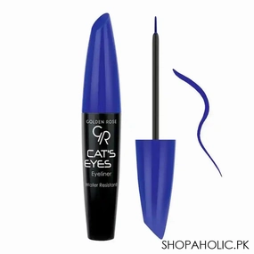 Golden Rose Cat's Eyes Eyeliner, Matte Blue