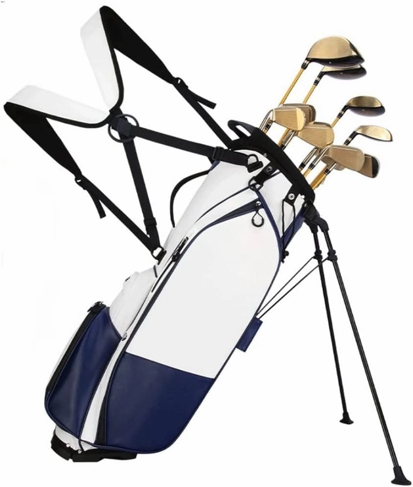 Golf Cart Bag 6 Dividers Top Clubs Organizer Lightweight with Cooler Pouch, Dust Cover and Backpack Strap