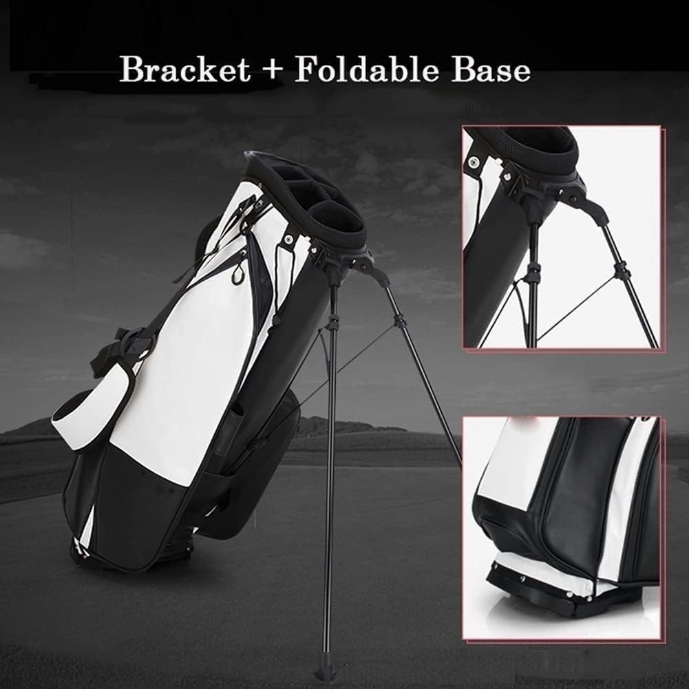 Golf Cart Bag 6 Dividers Top Clubs Organizer Lightweight with Cooler Pouch, Dust Cover and Backpack Strap