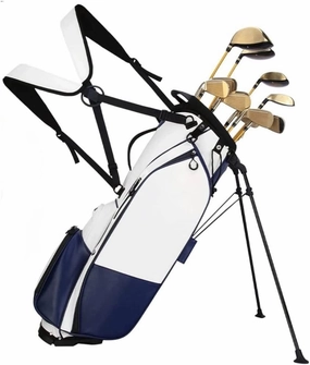 Golf Cart Bag 6 Dividers Top Clubs Organizer Lightweight with Cooler Pouch, Dust Cover and Backpack Strap
