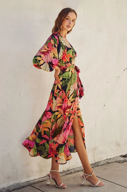 Gracelyn Floral Maxi Wrap Dress