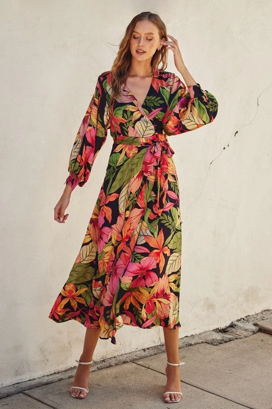 Gracelyn Floral Maxi Wrap Dress