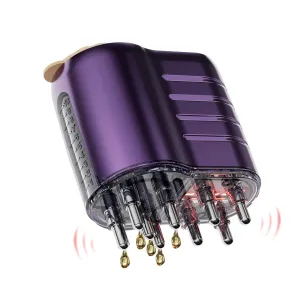 Hair Oiling Applicator   Scalp Massager 2 in 1, Dispenser for Essential Oil/Hair Treatment Growth/Serum, with USB-C/ 10ml Bottle, Hair Care Gift for Women Men Purple