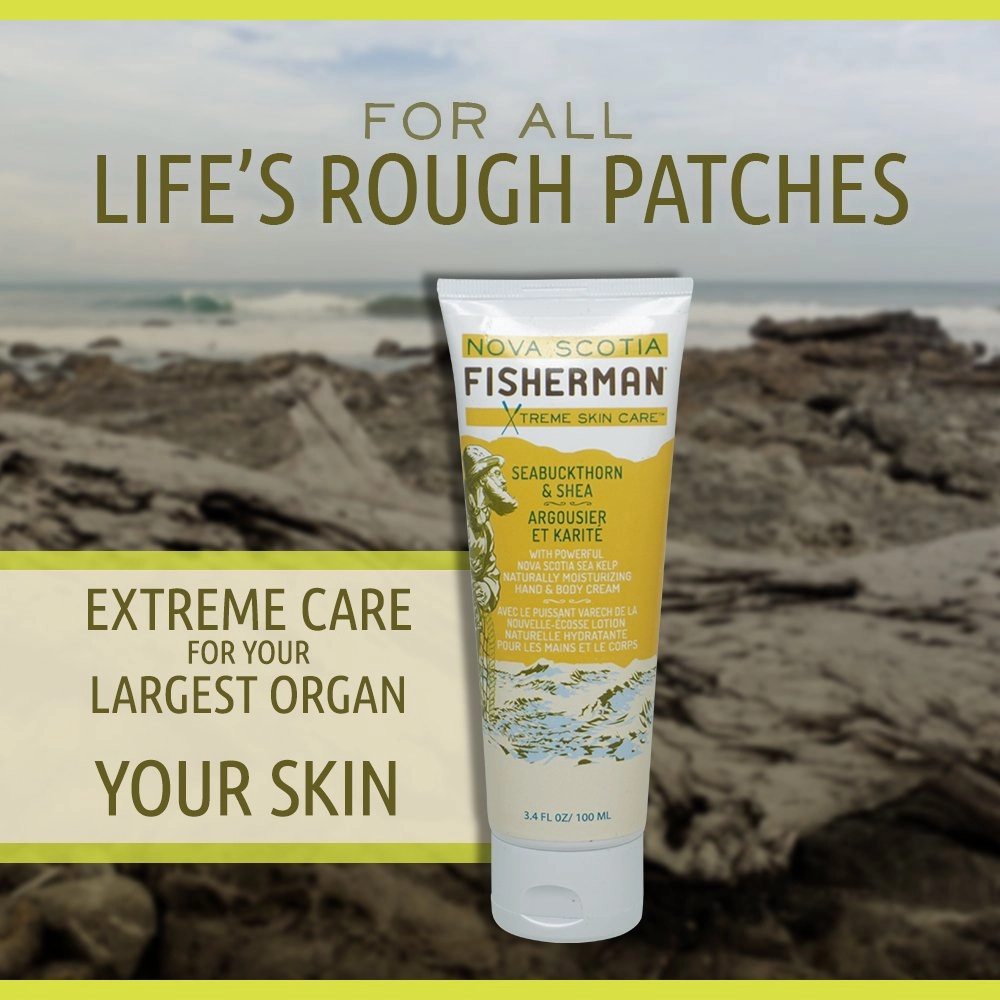 Hand and Body Cream, Naturally Moisturizing, Vegan Friendly, with Nova Scotia Sea Kelp, No Artificial Ingredients, Plant-Based Body Care (Seabuckthorn and Shea, 3.4 oz.)