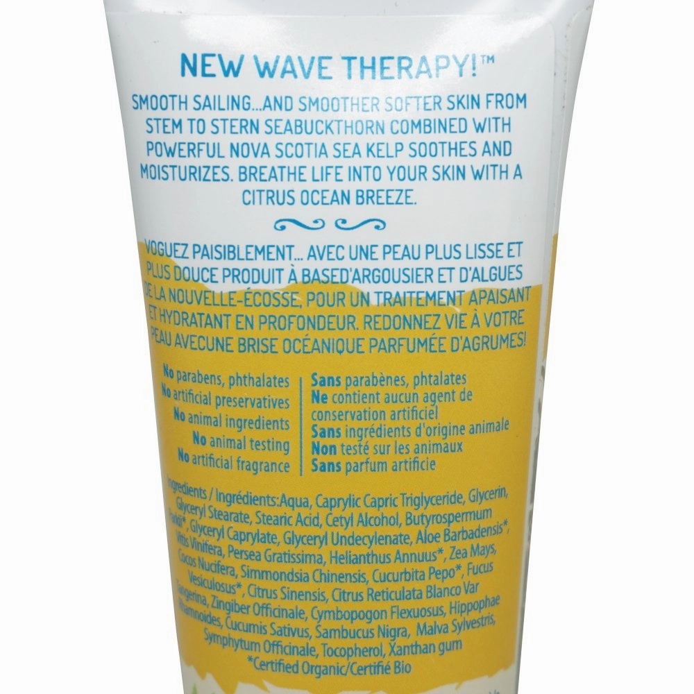 Hand and Body Cream, Naturally Moisturizing, Vegan Friendly, with Nova Scotia Sea Kelp, No Artificial Ingredients, Plant-Based Body Care (Seabuckthorn and Shea, 3.4 oz.)
