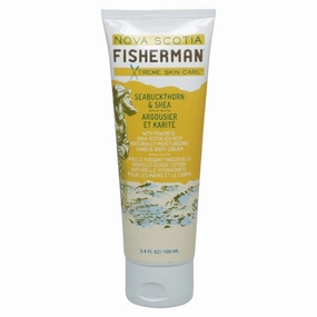 Hand and Body Cream, Naturally Moisturizing, Vegan Friendly, with Nova Scotia Sea Kelp, No Artificial Ingredients, Plant-Based Body Care (Seabuckthorn and Shea, 3.4 oz.)