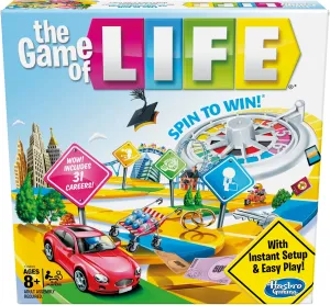Hasbro Gaming The Game of Life Board Game, Family Games for Kids Ages 8 , Includes 31 Careers, Family Board Games for 2-4 Players, (Amazon Exclusive)