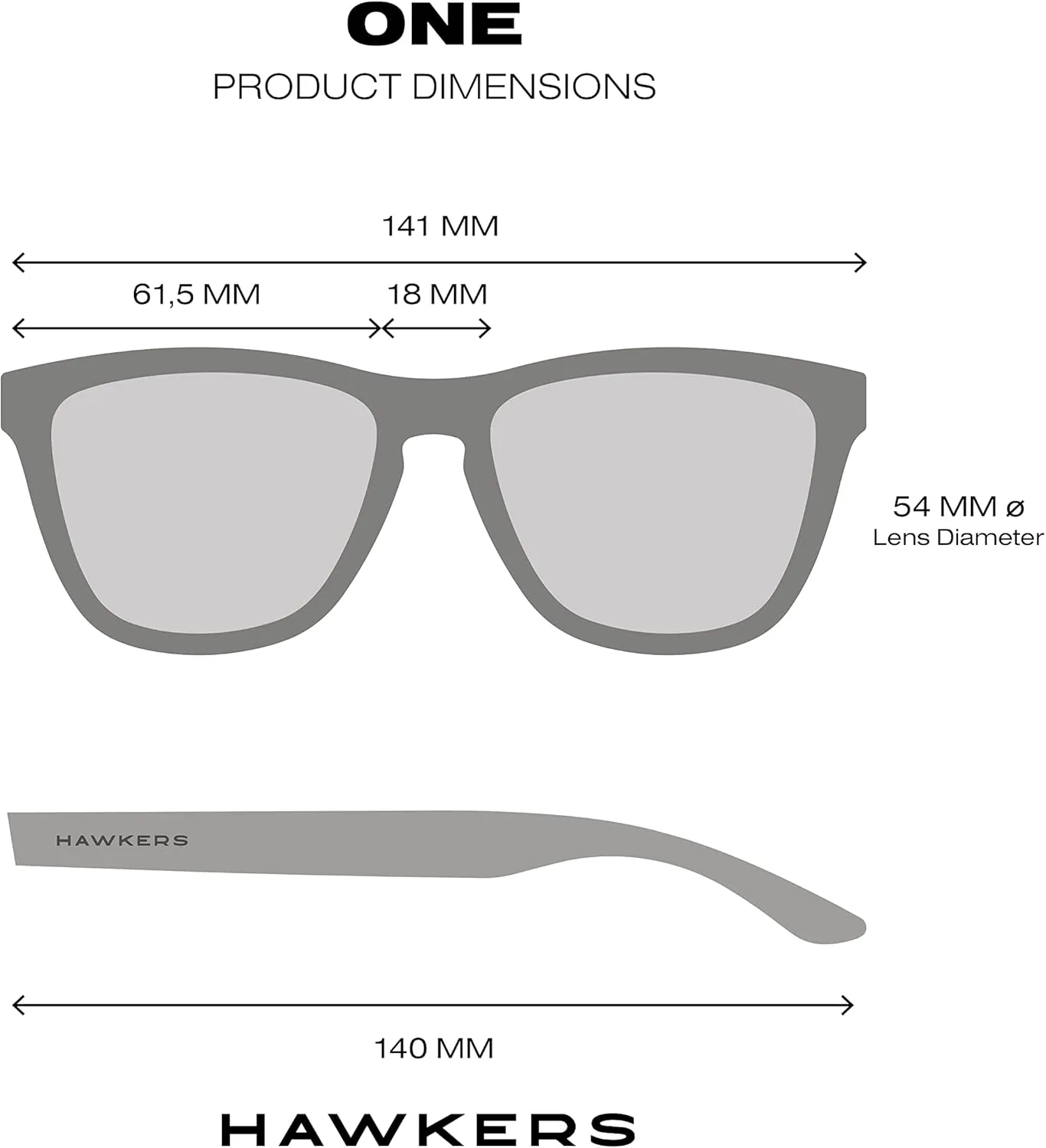 Hawkers One Sunglasses for Men and Women - 100% UV400 Protection - Lightweight and Square Sunglasses