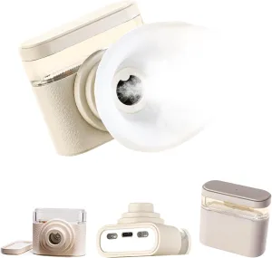 Heated Dry Eye Mist Steamer,Portable Eye Mister with Warm Compress Moist Heat for Relief Dry Eyes and Stye,Eye Drops Tool,Rechargeable Electric Eye Care Product (Beige)