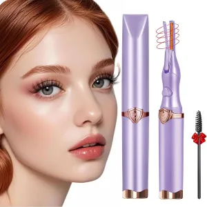 Heated Eyelash Curler - Fast Heat up in 8s - 3 Heat Modes with USB Rechargeable - Electric Eyelash Curler - Natural Curling 24 Hours Long Lasting - Anti-Burn Eyelid, Purple CA