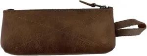 Hide & Drink, Carry-On Toiletry Bag, Pen and Pencil Case, Cable Organizer, Storage for Utensils, Travel Essentials, Full Grain Leather, Handmade, Bourbon Brown