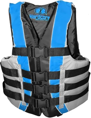 High-Performance Hardcore Adult Life Vest | USCG Approved Safety Flotation Device for Water Sports, Boating, and Outdoor Adventures | Fully Enclosed and Designed for Max Visibility