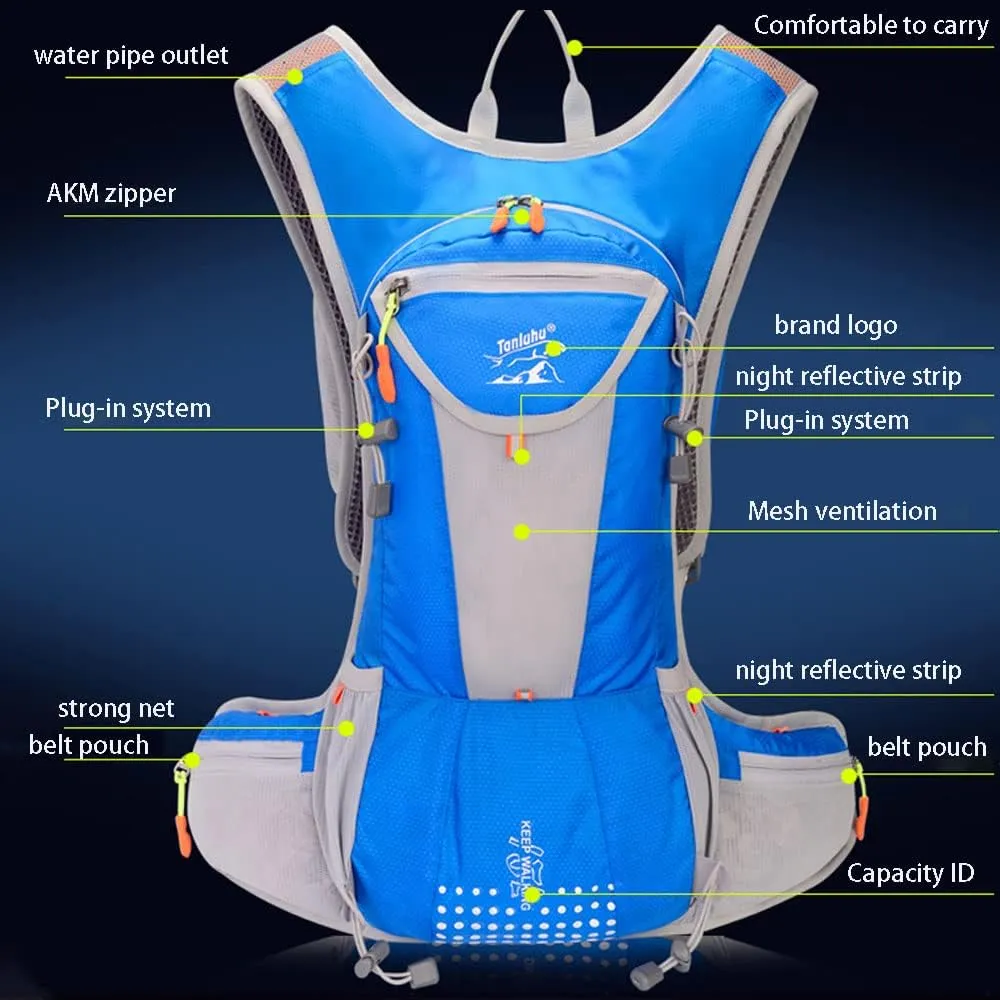 Hydration Pack, for Running Hiking Riding Hiking Camping Cycling Climbing Biking - Lightweight Backpack for Runner Outdoor Bicycle & Bike Sports