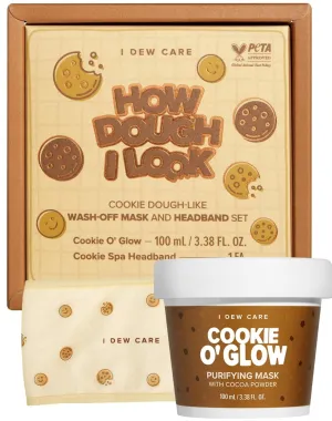 I DEW CARE Wash Off Face Mask Set - How Dough I Look | Headband, Hyaluronic Acid Skincare Essentials, Moisturizing, Hydrating, Soothing, Deep Cleansing, for Dry Sensitive Skin, 3.38 Oz