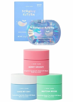 I DEW CARE Hydrogel Eye Patch - Starlit Kitten, 5 EA   Mini Scoops Bundle