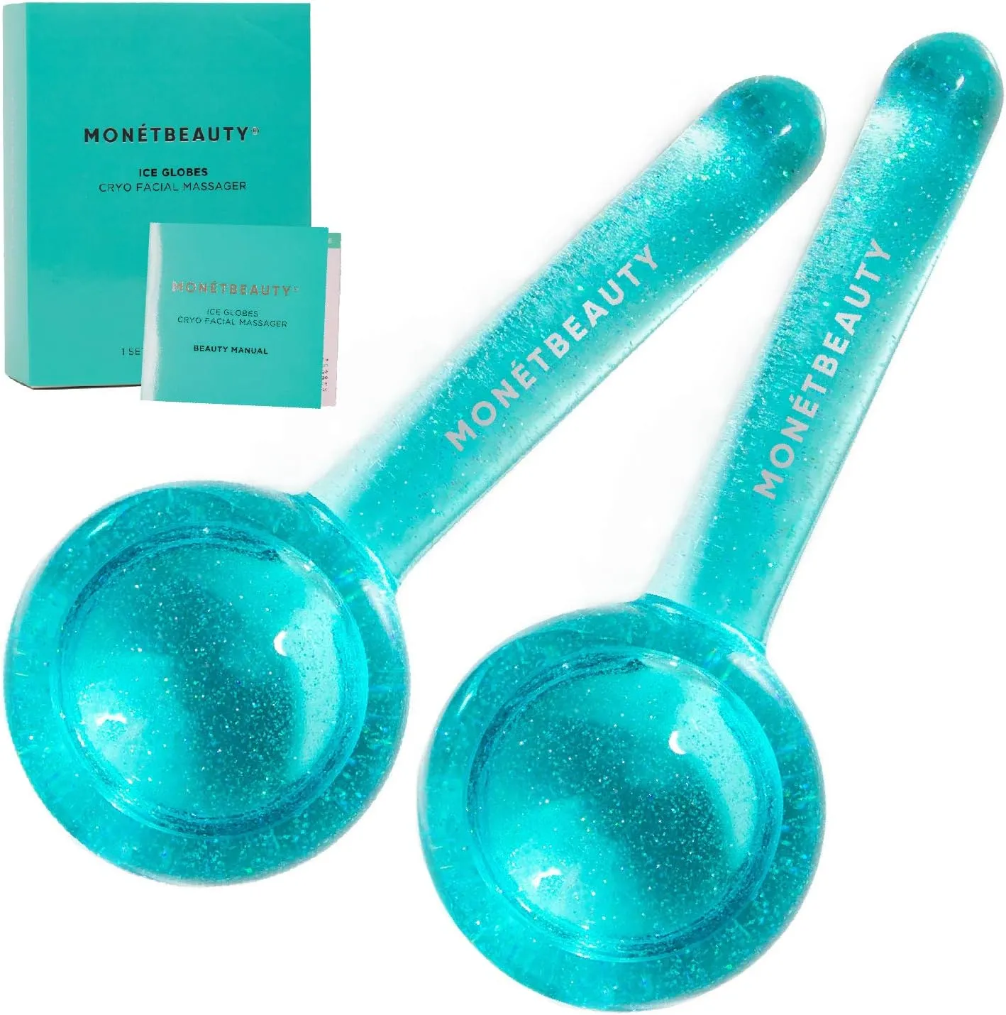 Ice Globes for Face, Freezer Safe and Highly Effective Facial Globes for Daily Beauty Routines, Face Roller to Tighten Skin, Reduce Puffiness, Enhance Circulation and Complexion (Blue)