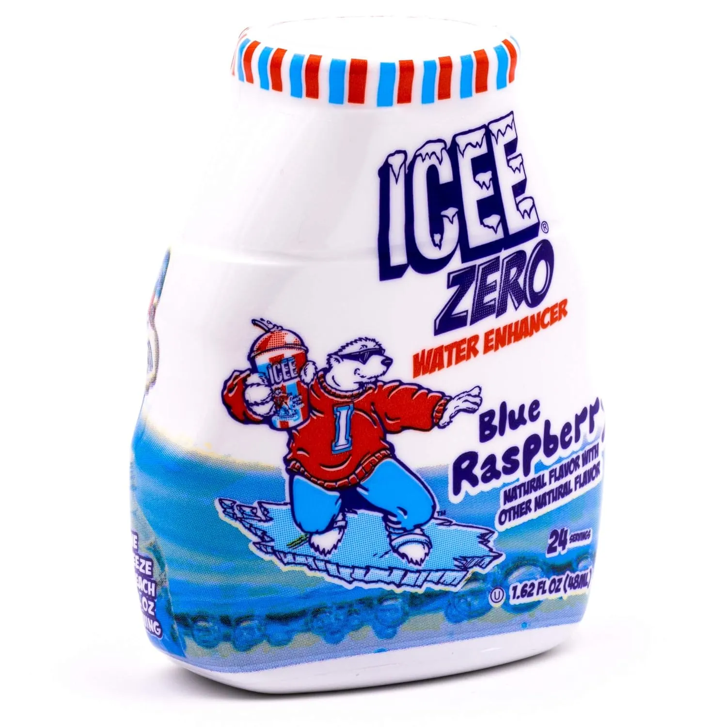 ICEE Zero Calorie Blue Raspberry Liquid Water Enhancer Drink Mix, Natural Flavor Drops, Sugar Free, 1.62 Fl Oz Concentrate (48 Ml) - 4 Pack