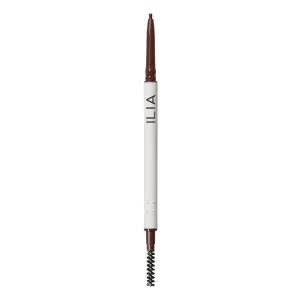 ILIA - In Full Micro-Tip Brow Pencil with Spoolie | Buildable Pigment, Fade-Resistant | Safe for Sensitive Eyes, Fragrance   Silicone-Free | Non-Toxic, Vegan, Cruelty-Free, Clean Makeup (Auburn Brown)