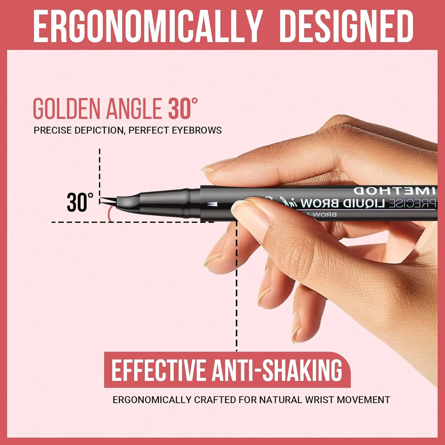 iMethod Curved Eyebrow Pen - Eyebrow Pencil, Brow Pencil 2-in-1 Dual-Ended Microblading Eyebrow Pen with Micro-Fork-Tip and Precise Brush-Tip Create Natural Hair-Like Brows, Last All-Day, Blonde