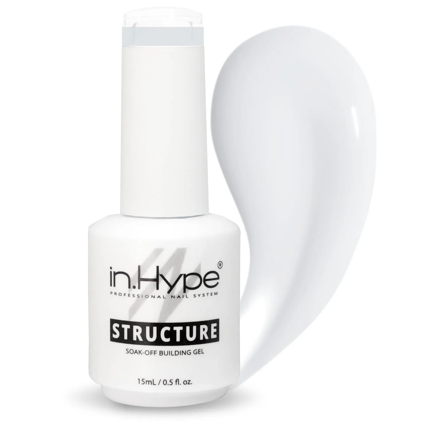 IN.HYPE Structure/Liquid Builder Gel/Hard Gel in a Bottle (BIAB) for Nail Enhancing Blue Sky (Milky White)