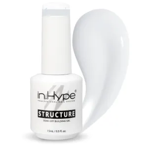 IN.HYPE Structure/Liquid Builder Gel/Hard Gel in a Bottle (BIAB) for Nail Enhancing Blue Sky (Milky White)