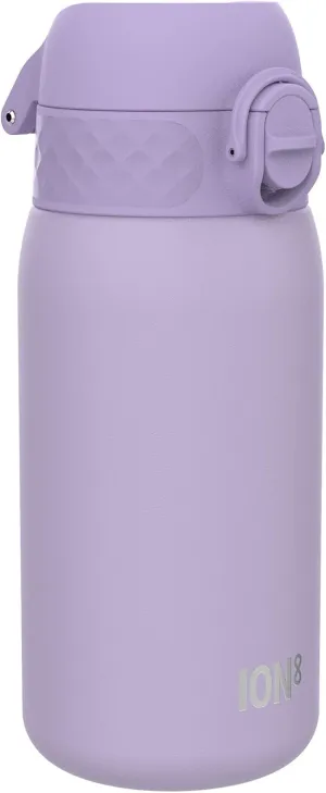 ION8 Insulated Steel Water Bottle, 320 ml/11 oz, Leak Proof, Easy to Open, Secure Lock, Dishwasher Safe, Carry Handle, Hygienic Flip Cover, Scratch Resistant, Durable Stainless Steel, Light Purple