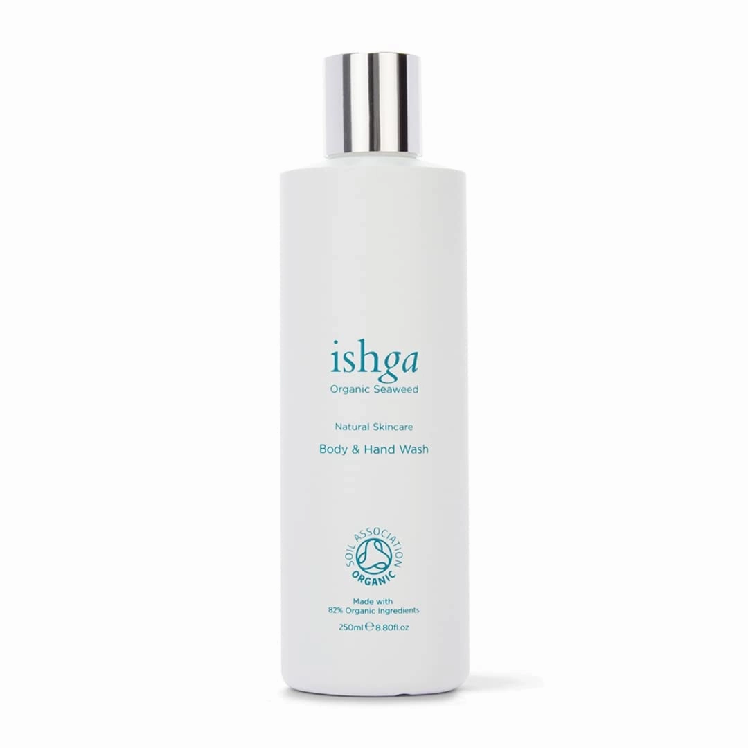 Ishga Body & Hand Wash | Natural & Organic Skincare | Scottish Seaweed | Lavender, Rose Geranium, Lemongrass | Vegan, Cruelty-Free | 8.45fl oz (250ml)