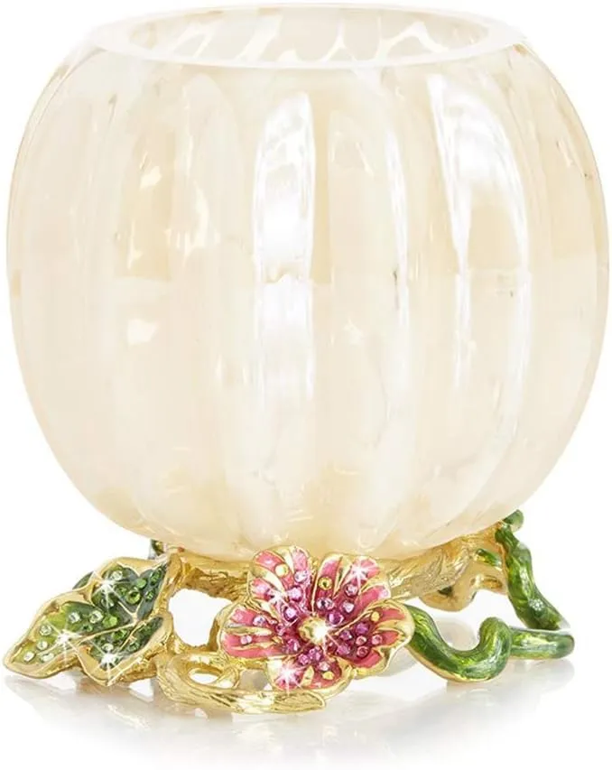 Jay Strongwater Carmella Leaf and Vine Candle Holder - Provence