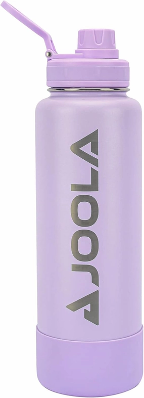 JOOLA 40 oz Water Bottle Stainless Steel - Sweat Proof Insulated Water Bottle - Leak Proof Spout Lid - Protected by No Scratch Rubber Bottom - Easy Carry Handle - Pickleball Accessory & Gift, BPA Free, Purple