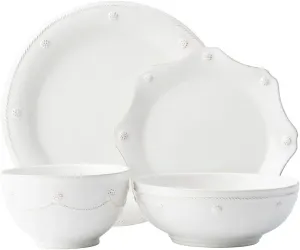 Juliska Berry & Thread 4pc Place Setting with 2 Bowls - Whitewash