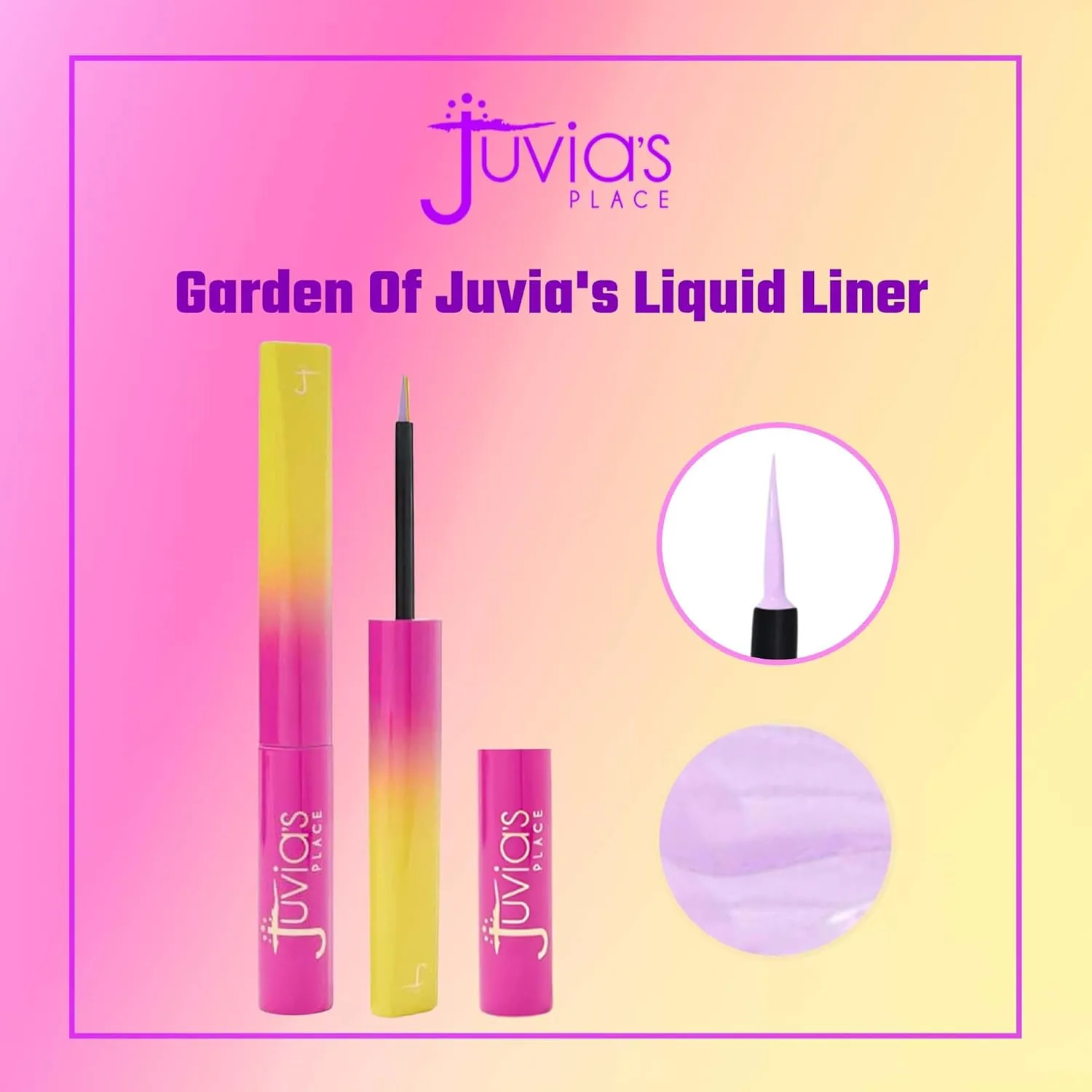 Juvia's Place Garden Of Juvia's Liquid Liner Lilac - Pastel Purple Long-lasting Liquid Liner, Intense Color Liquid Makeup, Cruelty-free Liquid Liner, Smudge-proof Makeup Liner