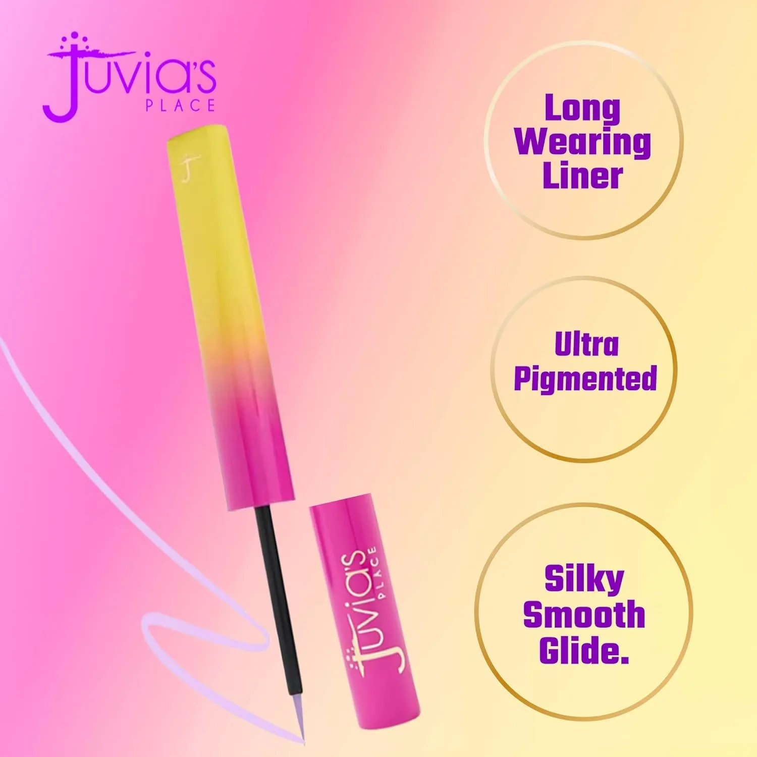 Juvia's Place Garden Of Juvia's Liquid Liner Lilac - Pastel Purple Long-lasting Liquid Liner, Intense Color Liquid Makeup, Cruelty-free Liquid Liner, Smudge-proof Makeup Liner