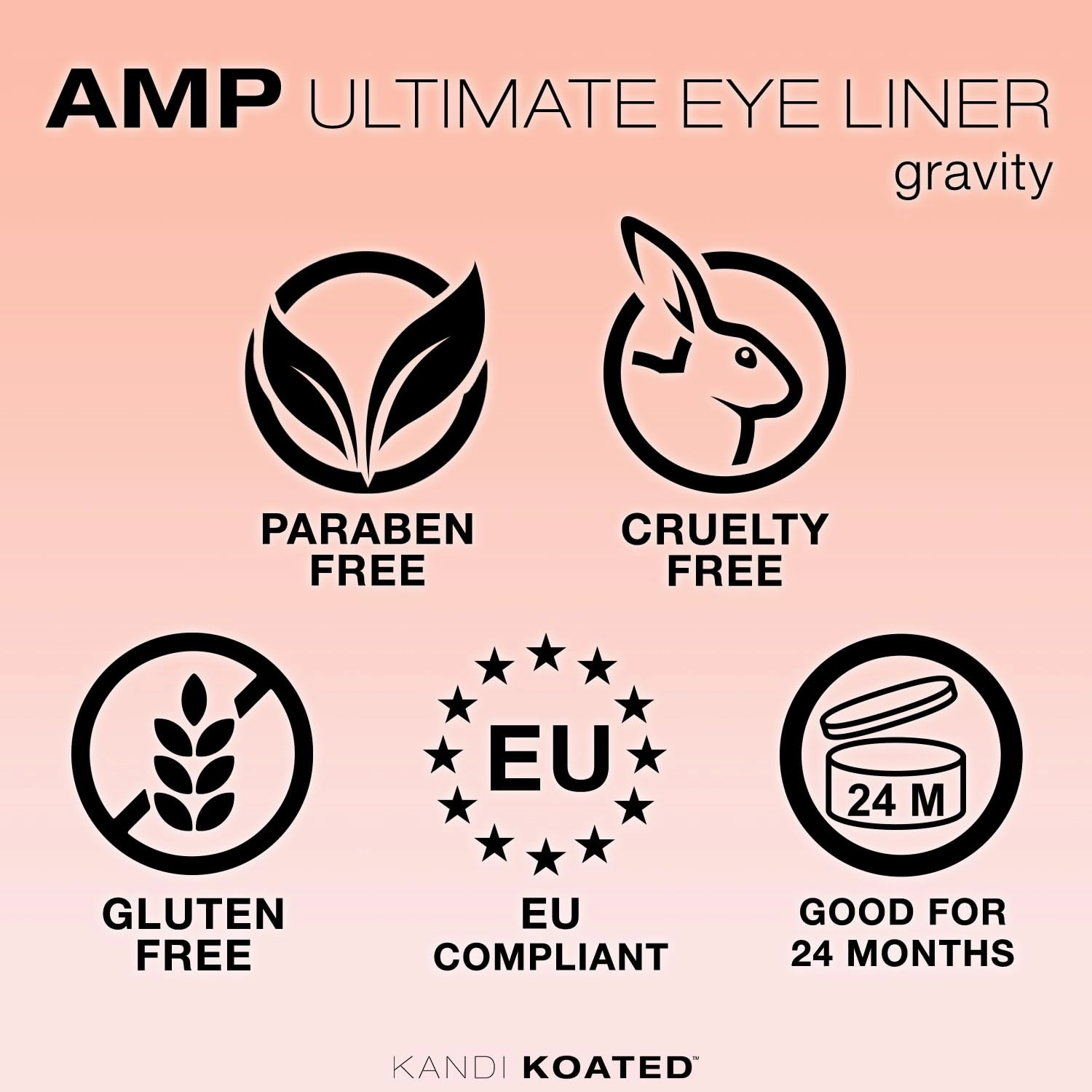Kandi Koated Amp Eyeliner Pencil [Gravity] Metallic Eyeliner Pencil | Water-Resistant Colored Eye Pencil | Paraben-Free, Cruelty-Free | Beauty & Makeup