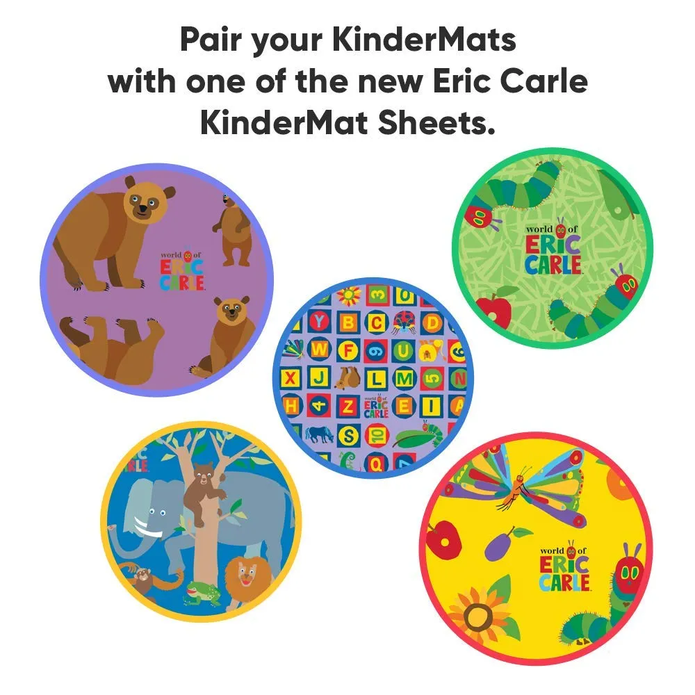 KinderMat, 1" Thick KinderMat, 4-Section Rest Mat, 45" x 19" x 1", Red/Blue, Great for School, Daycare, Travel, and Home, 100% Made in USA