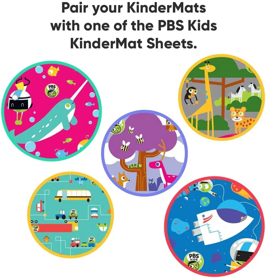 KinderMat 2" Jr. Daydreamer 2" x 19" x 44", 2 inches Thick, 4-Section Rest Mat, Blue/Teal, Great for School, Daycare, Travel, and Home, 100% Made in USA