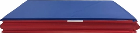 KinderMat, 1" Thick KinderMat, 4-Section Rest Mat, 45" x 19" x 1", Red/Blue, Great for School, Daycare, Travel, and Home, 100% Made in USA