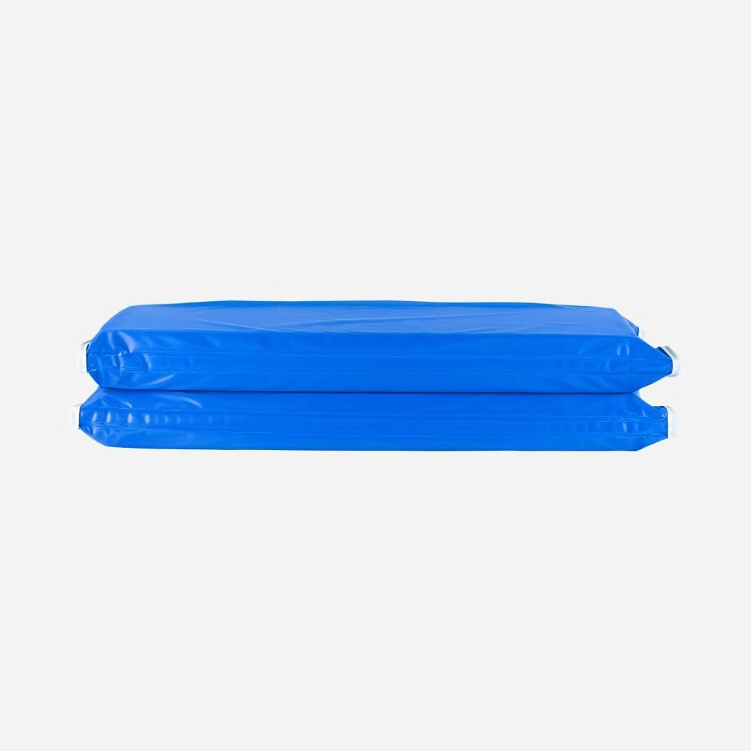 KinderMat, 1" Thick KinderMat, 4-Section Rest Mat, 45" x 19" x 1", Red/Blue with Grey Binding, Great for School, Daycare, Travel, and Home, Made in The USA